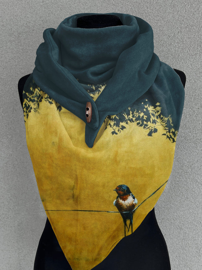 Bird Art Casual Scarf and Shawl