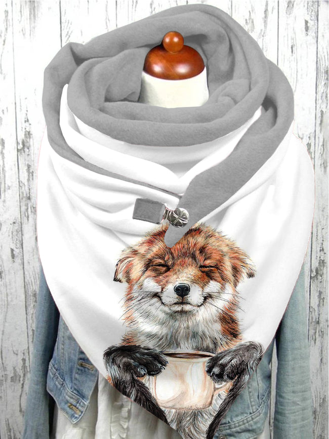 Fun Fox Art Casual Scarf Shawl