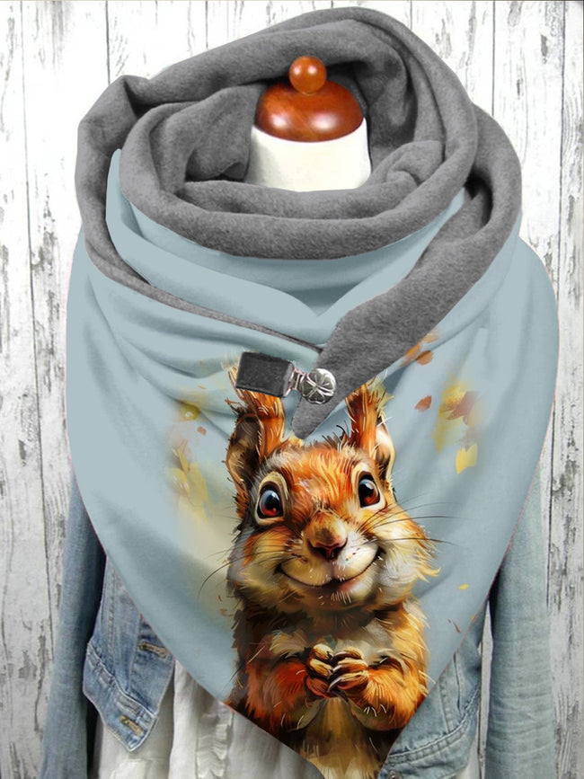 Squirrel Funny Scarf and Shawl