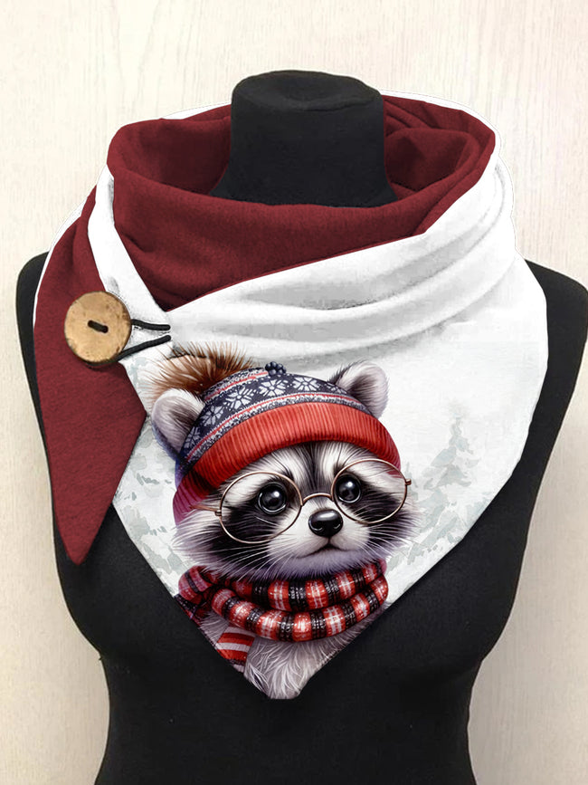 Raccoon Art Casual Scarf Shawl