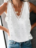 Casual Loose V-Neck Pullover Sleeveless Vest White / S