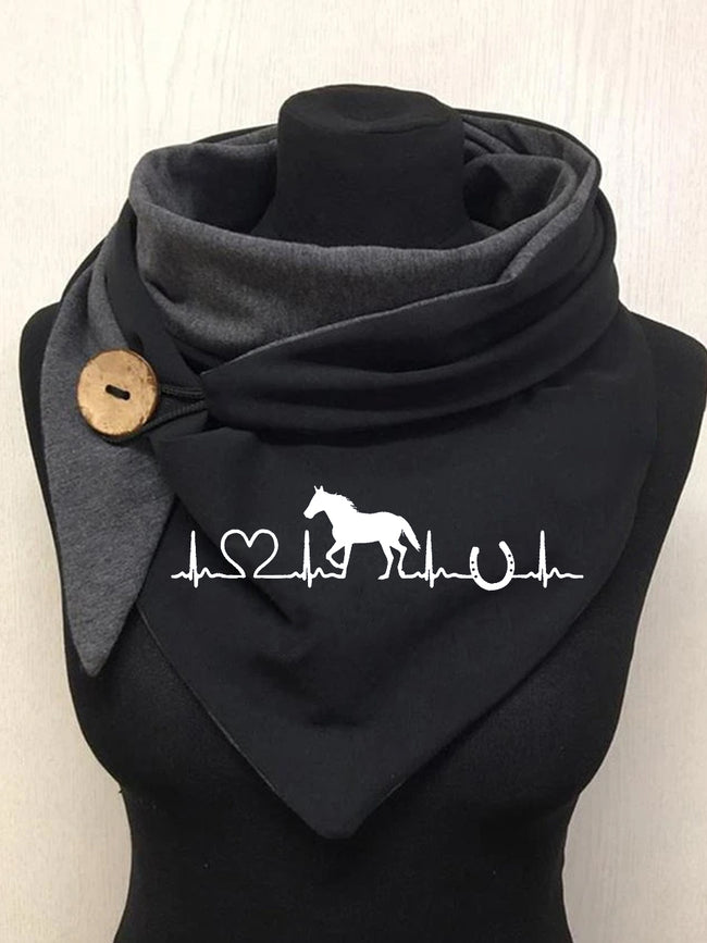 Simple Style Horse Casual Scarf and Shawl