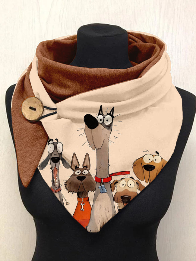 Dog print scarf