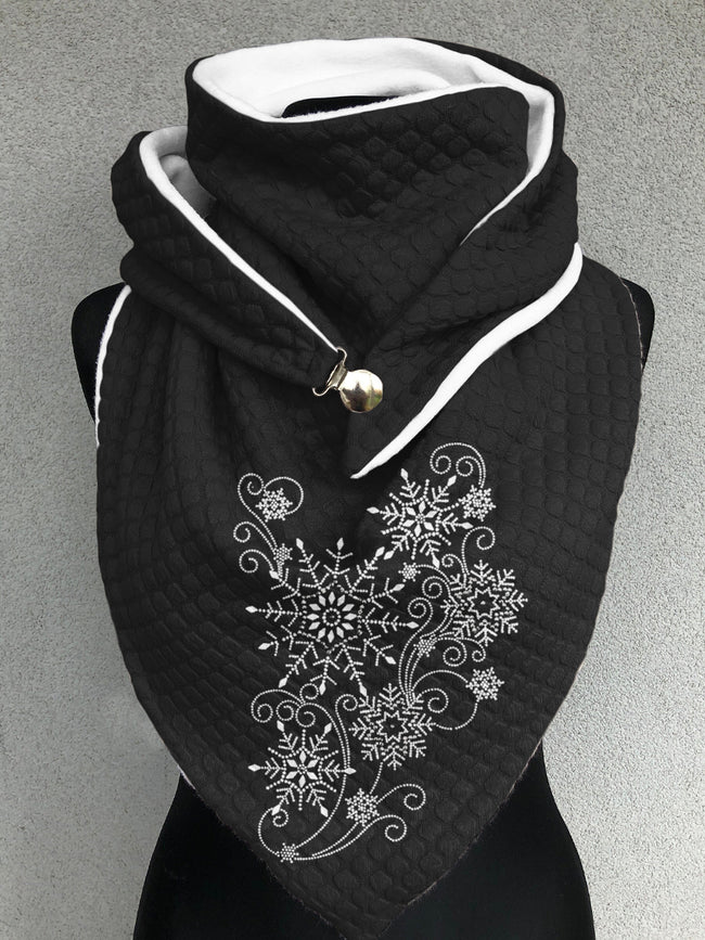 Snowflake Art Casual Waffle Scarf Shawl