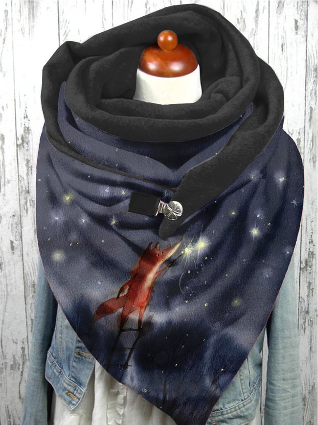 Fun Fox Art Casual Scarf Shawl