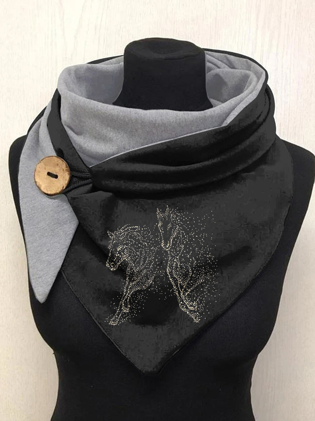 Silhouette Horse Art Casual Scarf Shawl