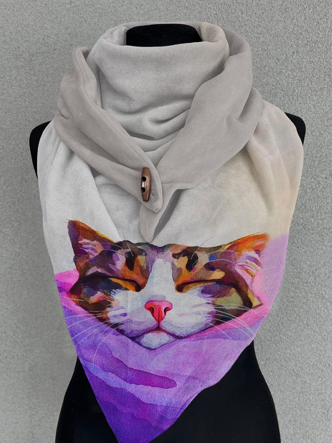 Cat Art Casual Scarf Shawl