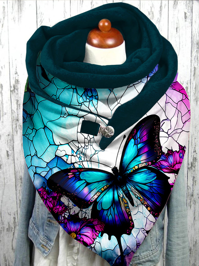 Butterfly Print Casual Scarf Shawl