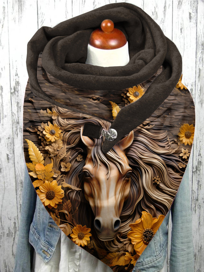 Horse Print Scarf and Shawl