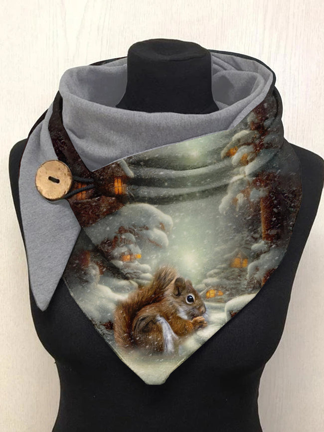 Squirrel Art Casual Scarf Shawl