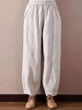 Women's Solid Wide Leg Capri Pants