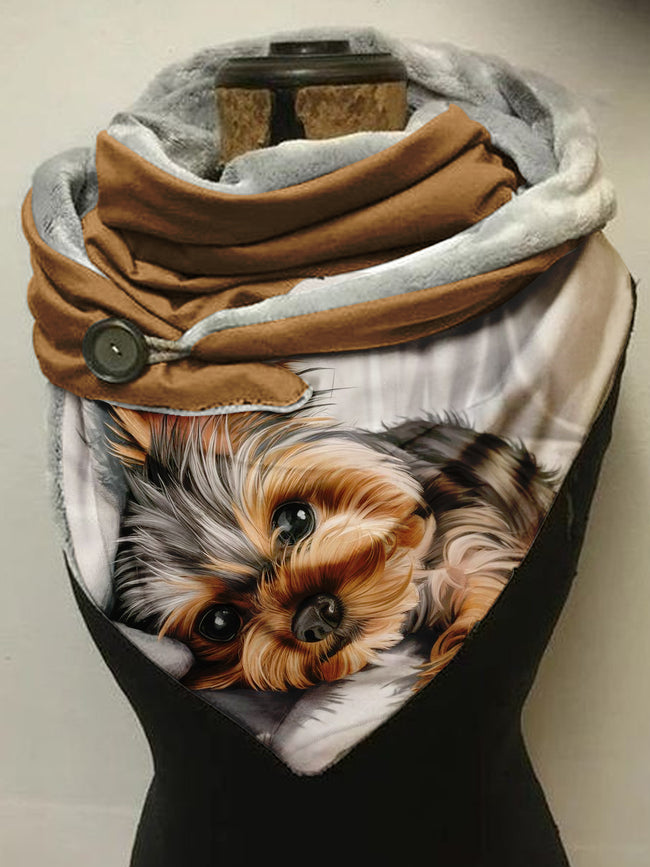 Cute Dog Animal Print Scarf and Shawl