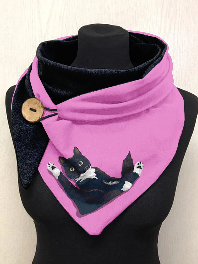 Cat print scarf