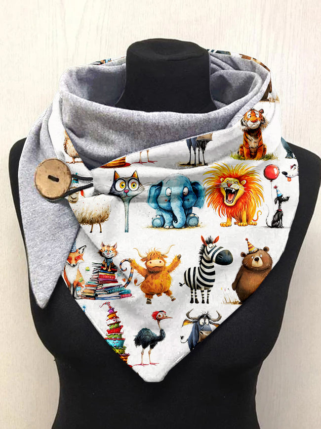 Funny Animal Print Casual Scarf Shawl