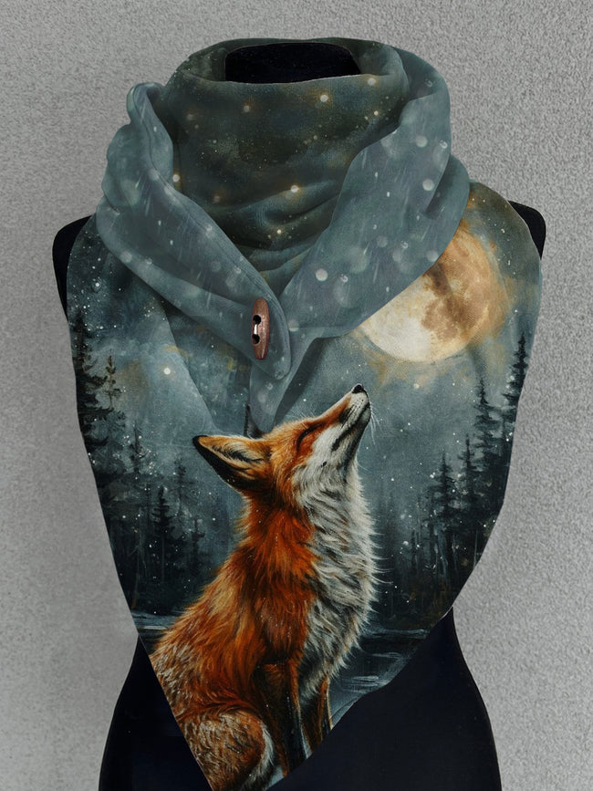 Fox Art Casual Scarf and Shawl