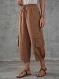 Women’s Retro Cargo Bag Loose Casual Pants (Pockets Included)