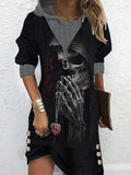 Women's Punk Skull Maxi Dress