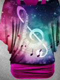 Women's Rainbow Music Note Top