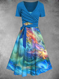 Women's Art Print Two-Piece Dress