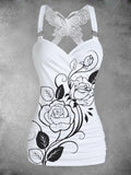 Women's  Language Of Flowers Lace Dress Casual Tank Top