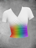 Women's Gradient Art Rainbow Two-Piece Sets