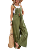 Women’s Solid Color Casual Dungaree Green / S