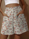 Women’s Vintage Cute Little Flower Floral Print Casual Palazzo Pants Multicolor / S