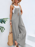 Women’s Solid Color Casual Dungaree Lightgrey / S