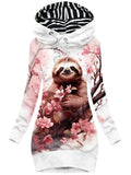 Women's Sloth Flower Art Design Casual Sweatshirt