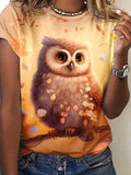 Cute Owl Art T-shirt