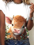 Cute Cow Art T-shirt