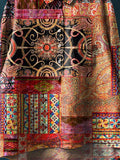 Women’s Vintage Ethnic Pattern Art Print Casual Cotton And Linen Shirt