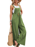 Women’s Solid Color Casual Dungaree Lightgreen / S