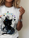 Women's   Animal  Rainbow And Cat T-shirt