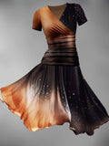 Women’s Black Brown Gradient Dress / S