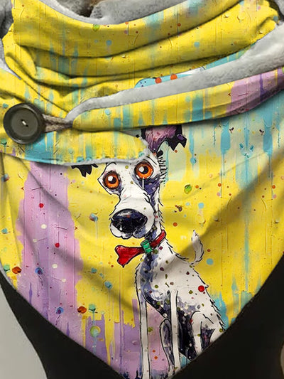 Cute Dog Art Print Casual Scarf