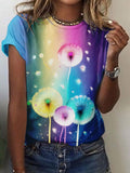 Women's Rainbow Dandelion T-shirt