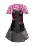 Women's Sakura Gradient Artistic Two Piece Suit Top