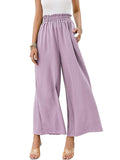 Women’s Solid Color Loose Elegant Casual Simple Pants Purple / S