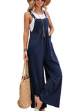 Women’s Solid Color Casual Dungaree Navy / S