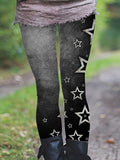 Shining Starry Casual Print Leggings