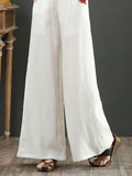 Women’s Solid Color Loose Elegant Casual Simple Cotton And Linen Pants