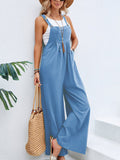 Women’s Solid Color Casual Dungaree Lightblue / S