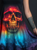 Women's Gothic Skull Art Design Tank Top Dress