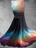 Women's Vintage Art Ombre Print Art Dress