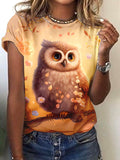 Cute Owl Art T-shirt