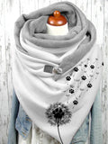 Women's Dandelion Cat Claw Print Casual Scarf