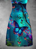 Women's Classic Simple Butterfly Midi Dress