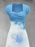 Women's Artistic Design Gradient Petals Dress