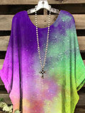 Women's Colorful Gradient Print Track Top